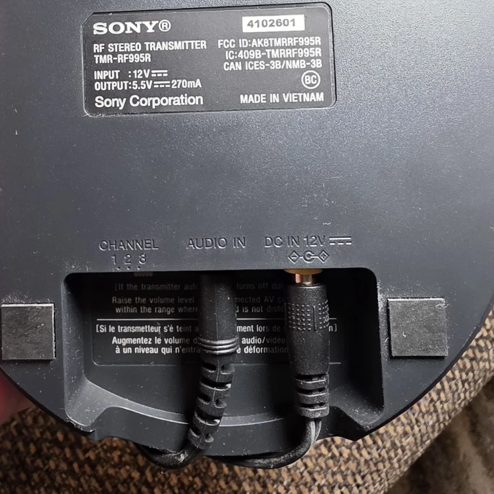 Sony Black RF Wireless Home Theater Headphones (Set of 2)